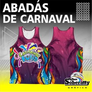 ABADÁ DE CARNAVAL 100% Poliéster - Dry-Fit 50% UV  SUBLIMAÇÃO TOTAL   