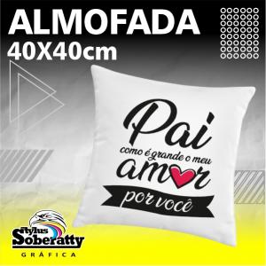 ALMOFADA SUBLIMAÇÃO LOCALIZADA MICROFIBRA 40X40CM BRANCA  COSTURADO POLIÉSTER SUBLIMÁTICO
