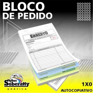 BLOCO AUTOCOPIATIVO 10X15 - 1/0 - 50X2 VIAS Offset 75g/m² 10x15 1/0   1° via branca / 2° via amarela