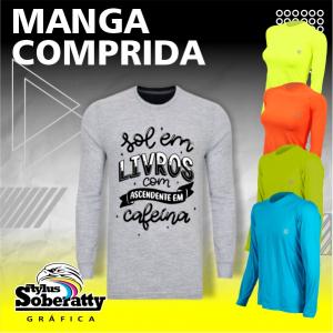 Camisa cores claras manga longa 100% Poliéster A3 4/0   