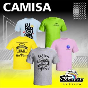 Camisa cores claras 100% Poliéster A3 4/0   