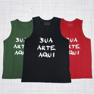 Camisa Regata Cores Escuras (estampa em DTF) 100% Poliéster A3 4/0   