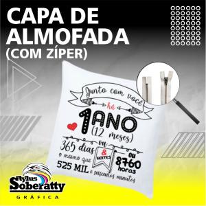 CAPA DE ALMOFADA SUBLIMAÇÃO LOCALIZADA MICROFIBRA 40X40CM BRANCA  COM ZÍPER 