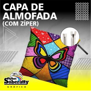 CAPA DE ALMOFADA SUBLIMAÇÃO TOTAL MICROFIBRA 40X40CM PERSONALIZADA TOTAL  COM ZÍPER 