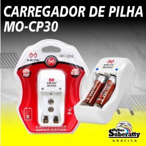 Carregador de Pilha MO-CP30      