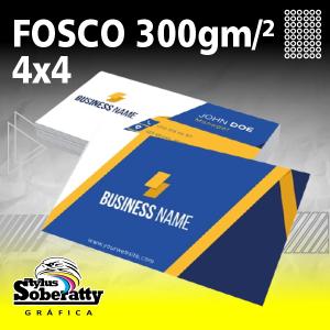 Cartão de Visita FOSCO 4/4 Triplex 300g/m² 9X5CM 4X4 Laminação Fosca 1/1  
