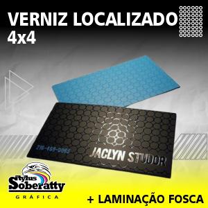 VERNIZ LOCALIZADO + LAMINAÇÃO FOSCA 4/4 Triplex 300g/m² 9X5CM 4X4 Verniz Localizado + Laminação Fosca 1/1  