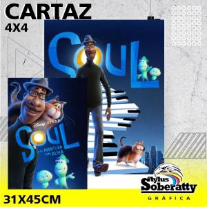 Cartaz A3 - 31x45cm - 4/4 Couchê 115g 31x45 4/4  Corte reto 