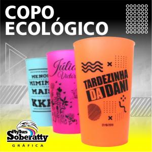 COPO ECOLÓGICO PLÁSTICO 8X15,5   ADESIVO VINIL QUANTIDADE MÍNIMA - 10 UNIDADES