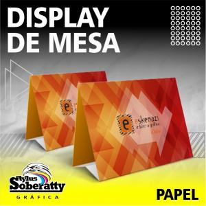 DISPLAY DE MESA DE PAPEL 11x13cm Triplex 250g/m² 11X13CM 4X0 Verniz UV Frente 1/0  
