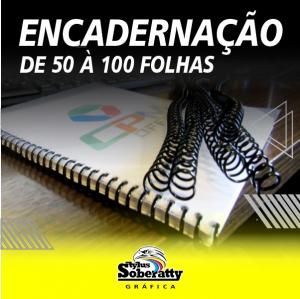 Encadernação de 50 à 100 folhas      