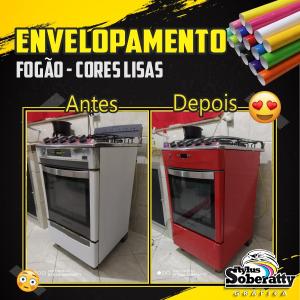 FOGÃO - COR LISA VINIL  CORES VARIADAS BRILHOSO SEM REFILE 