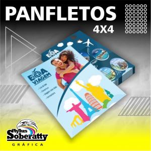 Panfleto 115g - 10x14cm - 4/4 Couchê 115g 10x14cm 4/4  Corte Reto 