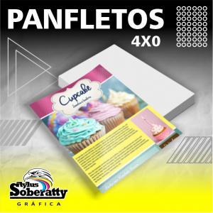 Panfleto 115g - 10x14cm - 4/0 Couchê 115g 10x14 4x0  Corte Reto 
