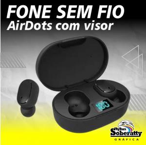 Fone sem Fio AirDots com visor      