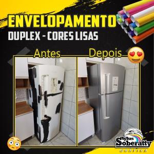 GELADEIRA DUPLEX - CORES LISAS VINIL  CORES VARIADAS BRILHOSO SEM REFILE 