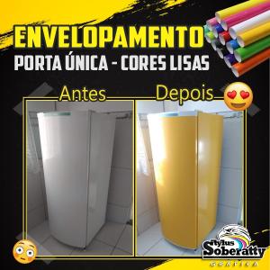 GELADEIRA PORTA ÚNICA - CORES LISAS VINIL  CORES VARIADAS BRILHOSO SEM REFILE 