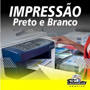 Impressão de documento preto e branco      