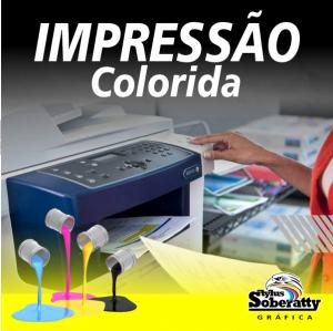 Impressão de documento colorida      