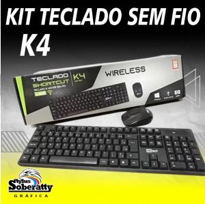 Kit Teclado sem Fio K4      