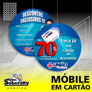 Móbile Cartão 22x22 Cartão DuoDesign 300g/m² 22x22 4/4 Verniz UV 1/1 Furo central 