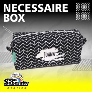 Necessaire Box Média Nylon 600 - DURATRAN ACETINADO 17X7X7CM PERSONALIZADO  SUBLIMAÇÃO 