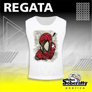 Camisa Regata Branca 100% Poliéster A3 4/0   