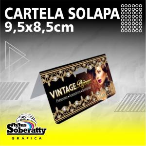 Solapa 9,5x8,5 Triplex 250g/m² 9,5X8,5CM 4X0 Verniz UV Frente 1/0  