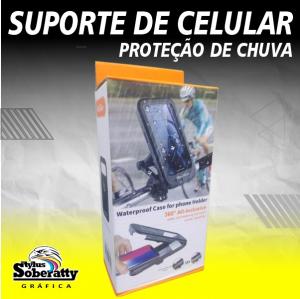 Suporte de Celular proteção de chuva p/ moto      