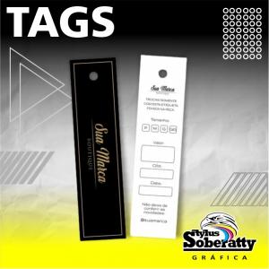 Tag Filete 9x2,5cm Triplex 250g 9x2,5cm 4/4 Verniz Brilho Total Frente Corte Reto 